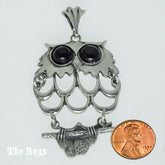 Owl Plain Pendant Mexican Sterling Silver